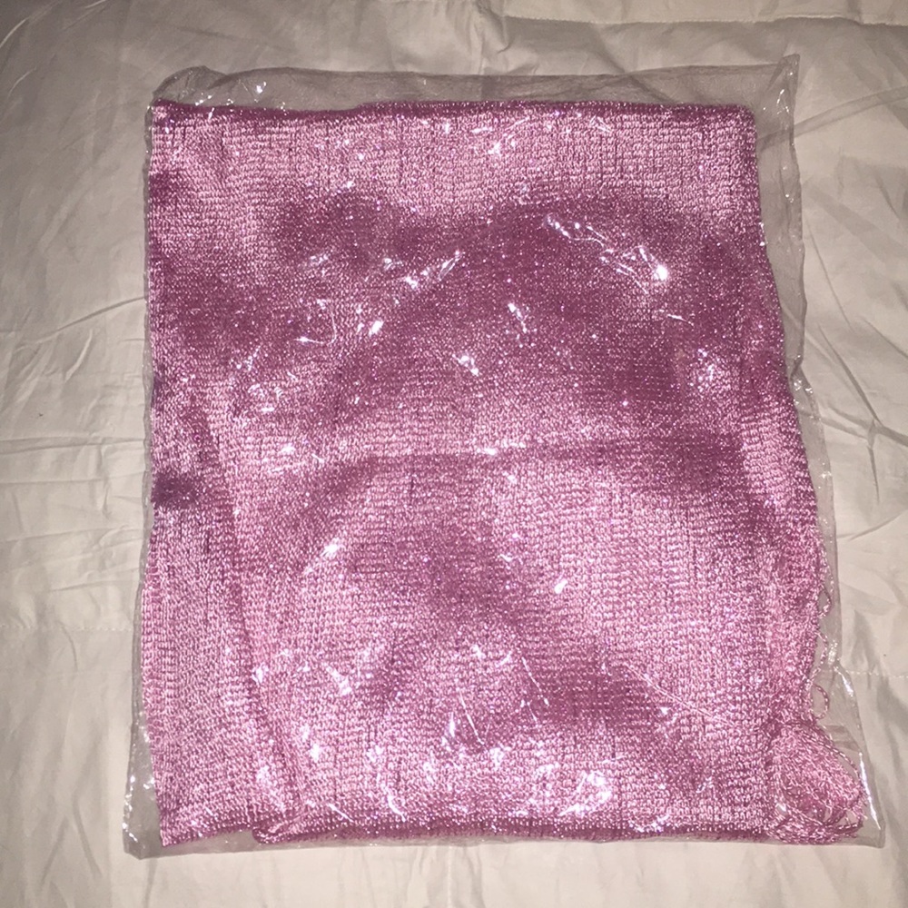 Pink scarf wrap